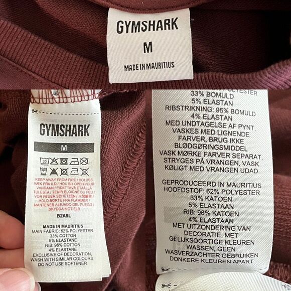 Gymshark Women's Size M Brown Training Cropped Crewneck Sweater Athleisure Yoga - Picture 8 of 14